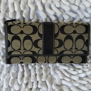 Coach Trifold wallet - Black and taupe-ish